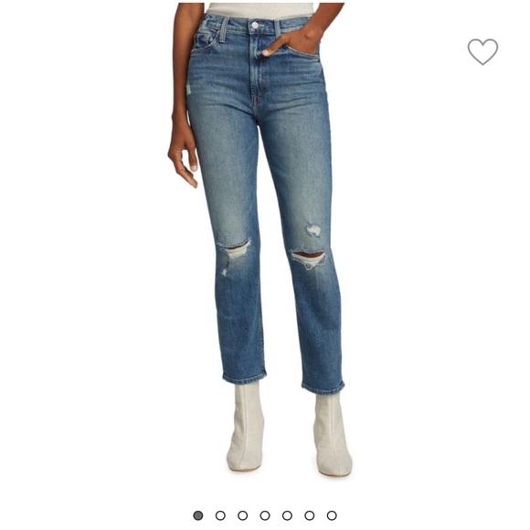 NWT MOTHER High Waisted Rider Ankle Jeans Far Beyond the Sky - Picture 5 of 5